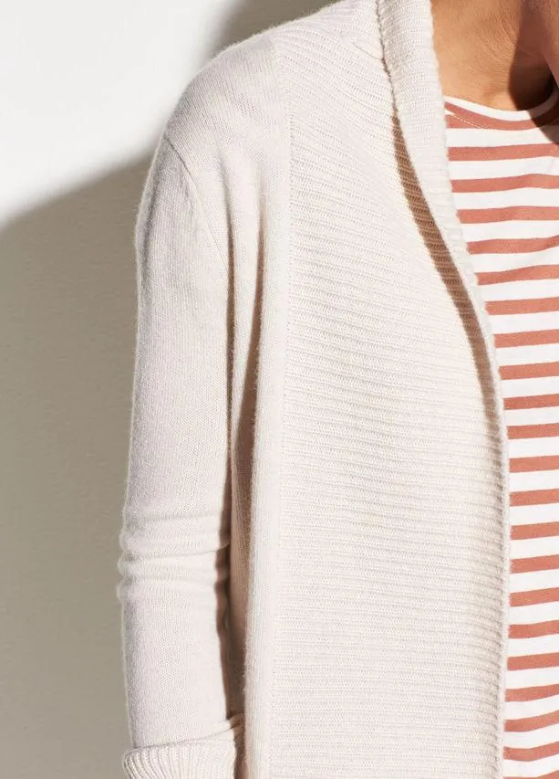 Vince - Wide Collar Cashmere Cardigan in Sandstone