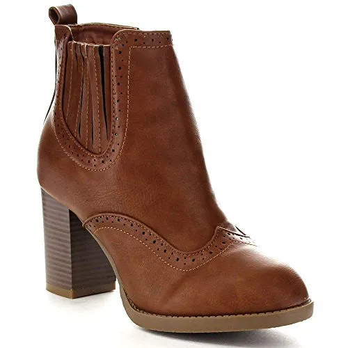 Women's Bella Marie Kenzie-17 Perforated Zipped Ankle Bootie