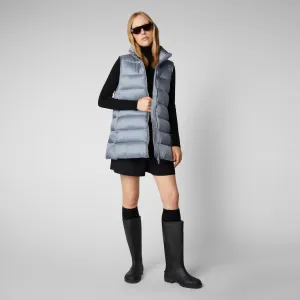 Women's Coral Puffer Vest in Blue Fog