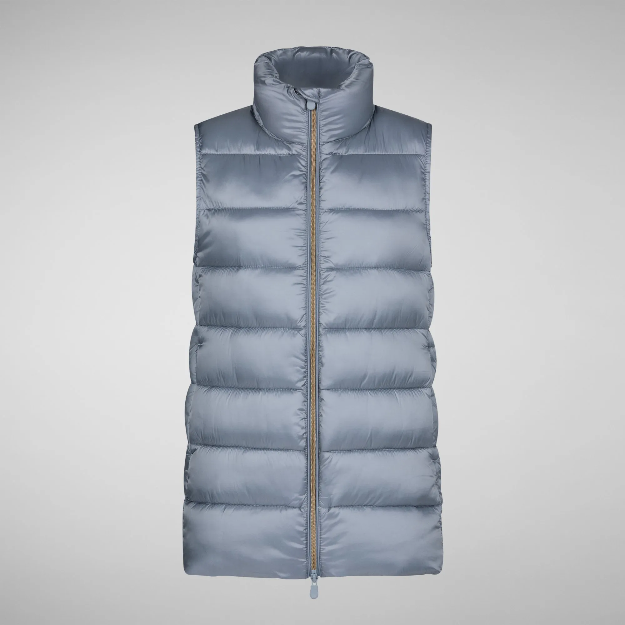 Women's Coral Puffer Vest in Blue Fog