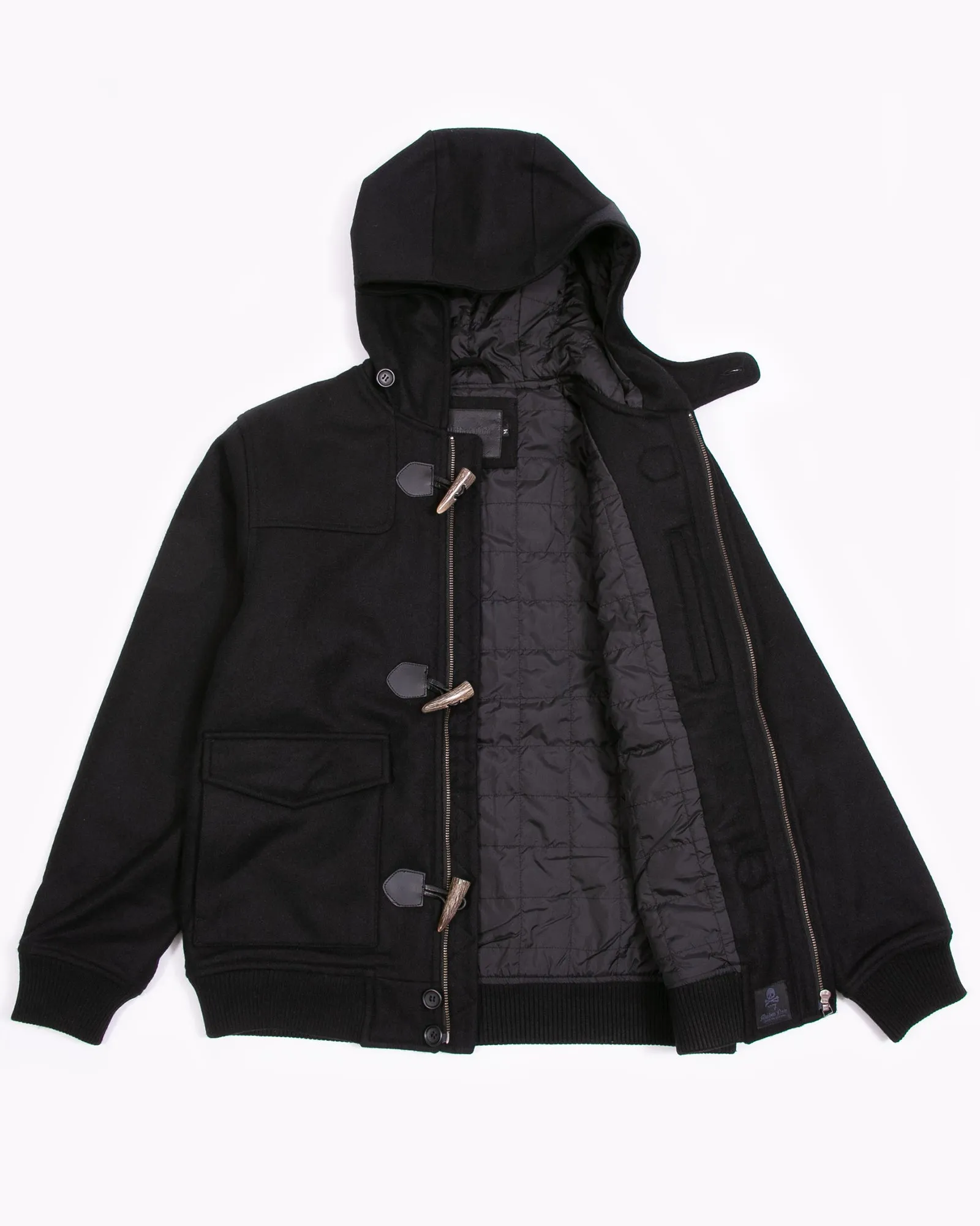 Wool Toggle Coat - Black